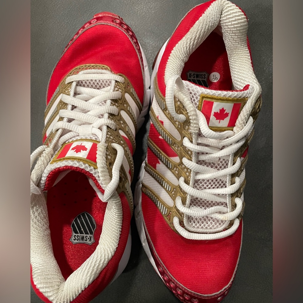 Awesome K Swiss Womens OH CANADA Patriotic Sneakers Running Shoes - Red Size 8